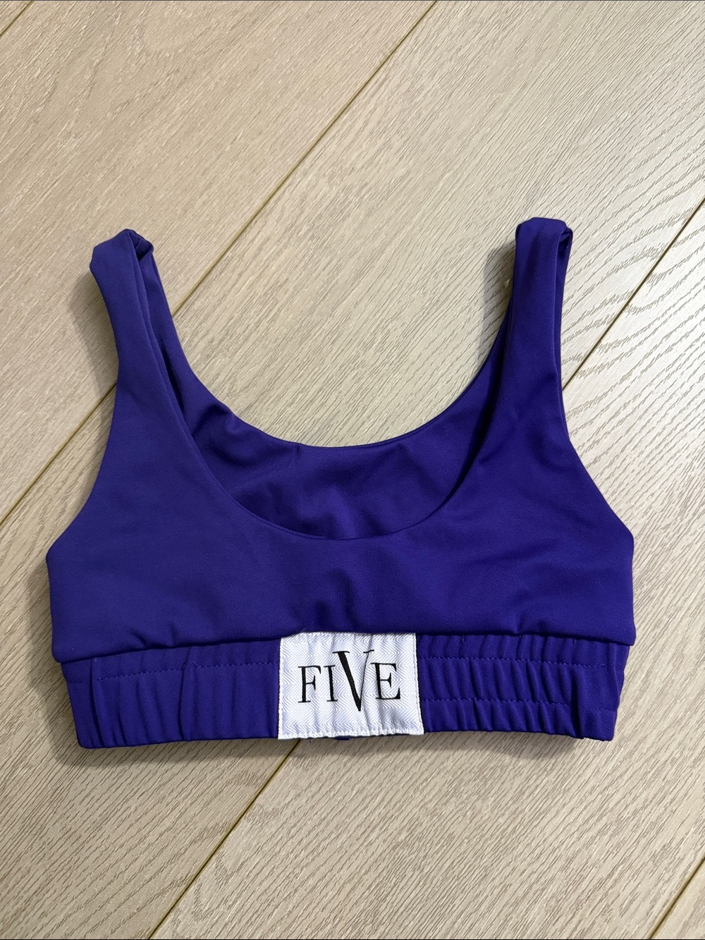 FIVE Women's Purple Scoop Sports Crop Top